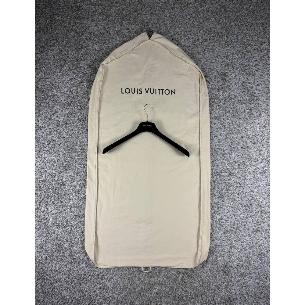 Authentic Louis Vuitton Beige Garment Bag Suit Cover 47" x 24" w/ Branded Hanger
